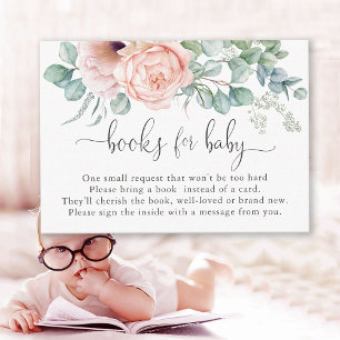 Feminine Pastel Pink Floral Books for Baby Business Card