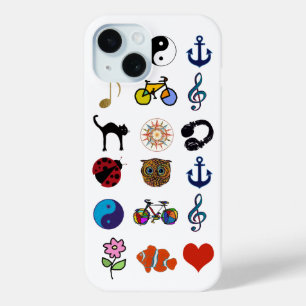 Feminine pattern girly design iPhone 15 case