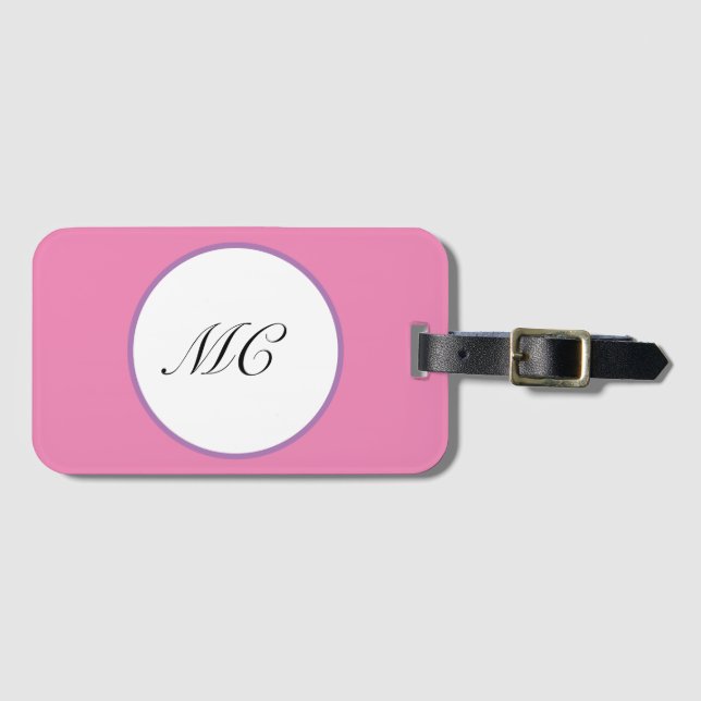 Feminine Personalised Luggage Tag (Front Horizontal)