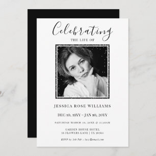 Feminine Photo "Celebrating The Life Of" Invitation