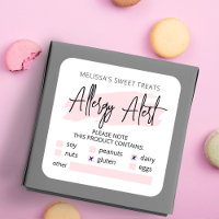 Feminine Pink Allergy Alert Checklist Food Safety