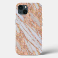 Feminine Pink and White Striated Marble Pattern