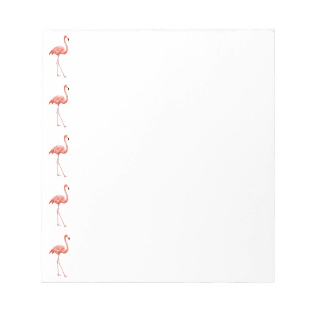 Feminine Pink Flamingo Pattern Notepad (Front)