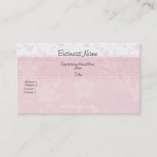 Feminine Pink Pink Business Card