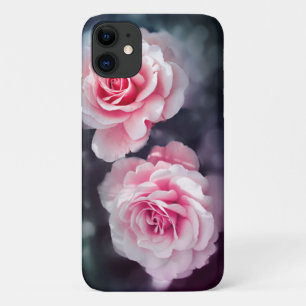 Feminine Pink Roses Floral Photo iPhone 11 Case