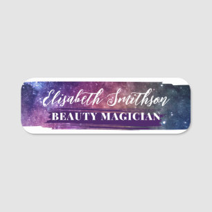 Feminine Purple Celestial Personalised ID Badge