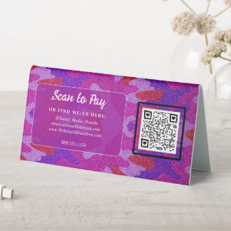Feminine QR code Scan To Pay Pop-Up Market Vendor