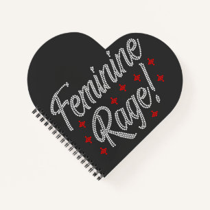 Feminine Rage Rhinestone Design Notebook