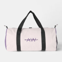Feminine Script Type Initials & Name Blush Violet