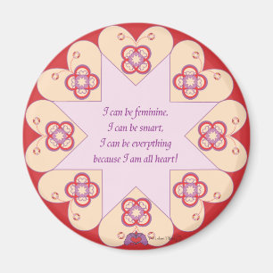 Feminine, Smart, All Heart--HeartStar(TM) magnet