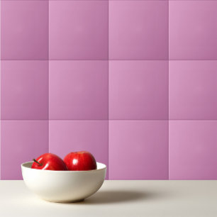 Feminine solid colour plain pink Cyclamen Ceramic Tile