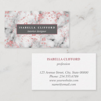 Feminine sparkling rose gold  |  professional business card