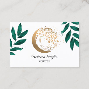 feminine spiritual woman life coach tree of life b business card