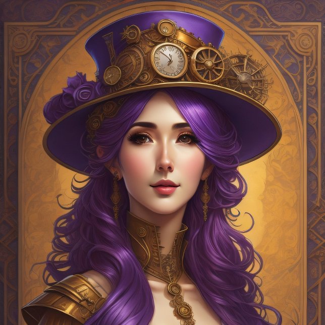 Feminine steampunk woman tissue paper Decoupage (Creator Uploaded)