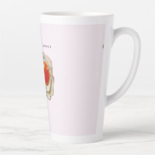 Feminine Surrealism in Warm Tones Latte Mug