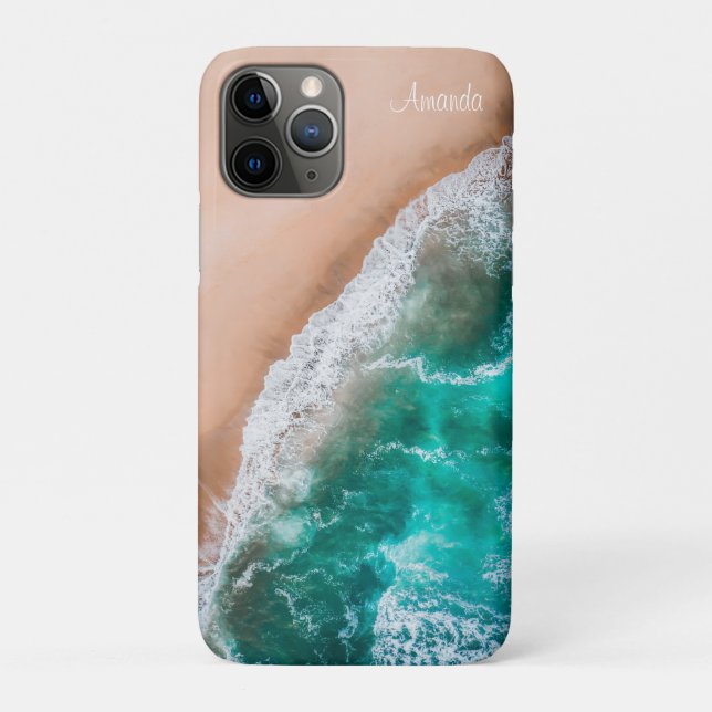 Feminine Tropical Beach Background Case-Mate iPhone Case (Back)