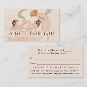Feminine Vintage Nouveau Mayflies Gift Certificate