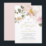 Feminine Watercolor Blush Flowers Confirmation Invitation<br><div class="desc">Invite family and friends with this elegant blush pink invitation. This confirmation invitation feature watercolor illustrations of blush pink flowers and foliage with an elegant script. This floral invitation will be perfect for spring and garden confirmations. Personalise by adding your event details. You can further personalise the back of the...</div>