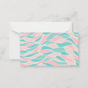 Feminine Waves Pastel Colours Classy Abstract Art Card