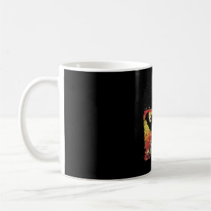 Feminine women's cute floral rainbow colour coffee mug