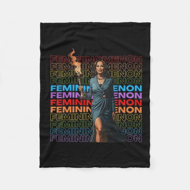 Femininomenon Funny Kamala Harris  Fleece Blanket (Front)