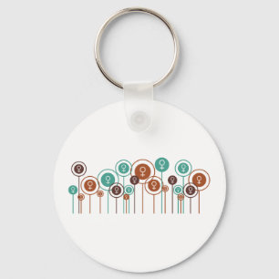 Feminism Daisies Key Ring