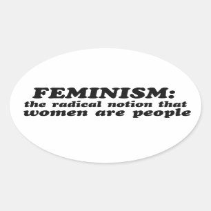Feminism defined oval sticker