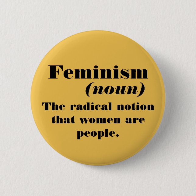 Feminism definition 6 cm round badge (Front)
