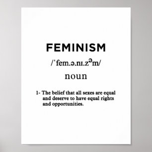 feminism definition horizontal poster