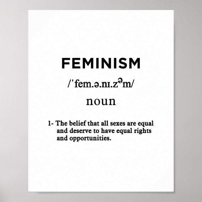 feminism definition horizontal poster (Front)