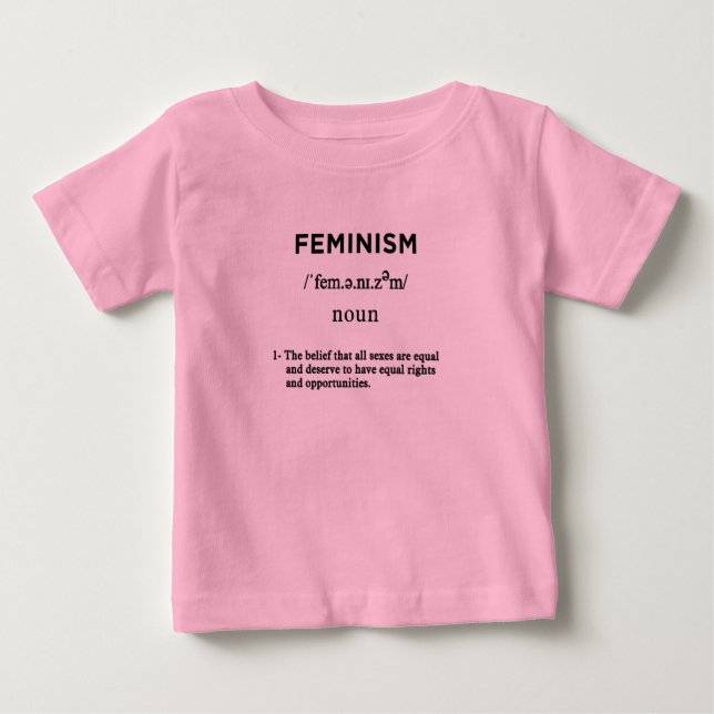 feminism definition pink baby T-Shirt (Front)