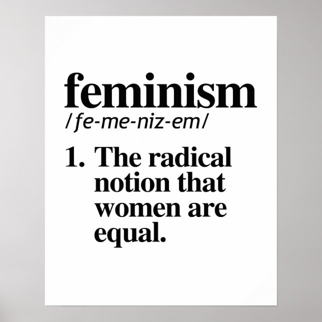 Feminism Definition Poster (Front)