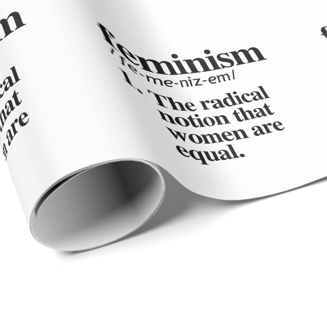 Feminism Definition Wrapping Paper (Roll Corner)