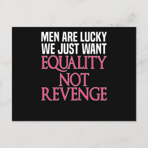 Feminism Equality Women Power Say Postcard