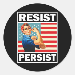 Feminism Feminist Gifts Resist Persist  Classic Round Sticker