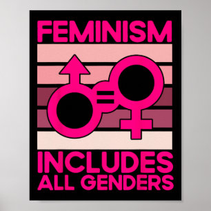 Feminism Includes All Genders Poster