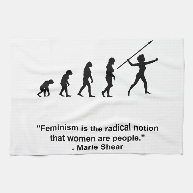 Feminism is the radical notion tea towel (Horizontal)