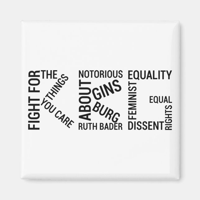 Feminism, Notorious RBG, Ruth Bader Ginsburg, RGB Magnet (Front)