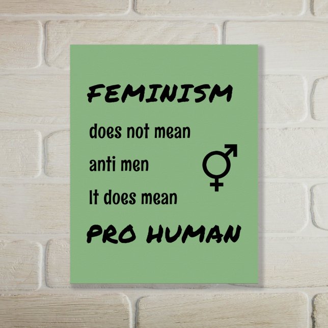 Feminism pro human inspiring quote poster (Creator Uploaded)