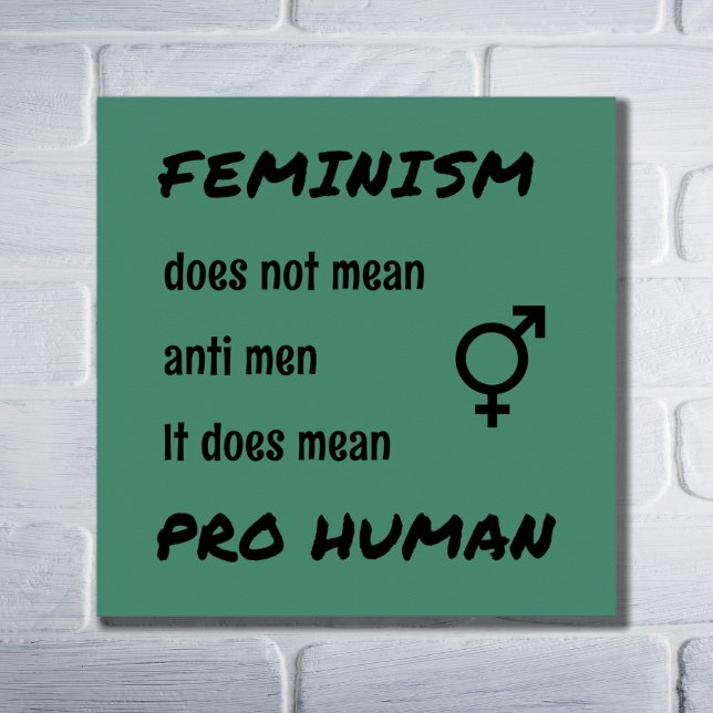 Feminism pro human slogan poster (Creator Uploaded)