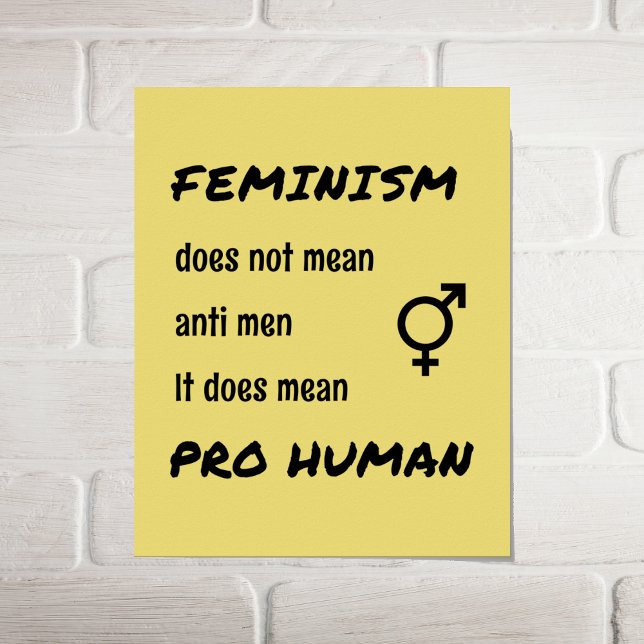 Feminism quote pro human typographic poster (Creator Uploaded)