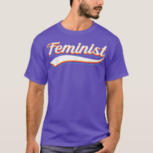 Feminism Retro 70s Vintage RainbowFeminist 1329 T-Shirt