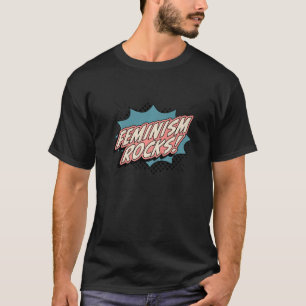 Feminism Rocks Women's Human Rights March Retro   T-Shirt
