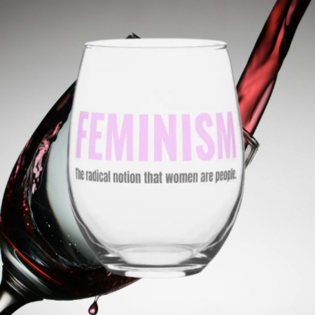 Feminism Stemless Wine Glass – Bold & Brilliant (Creator Uploaded)