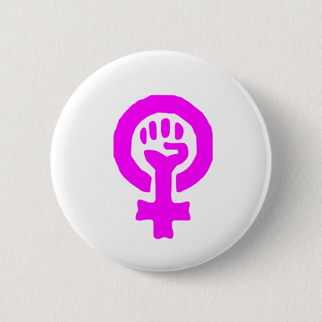 Feminism Symbol 6 Cm Round Badge (Front)