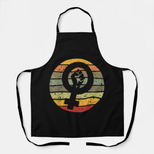 Feminism Symbol Design Retro Vintage 70s 80s 90s F Apron