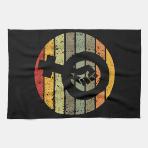 Feminism Symbol Design Retro Vintage 70s 80s 90s F Tea Towel