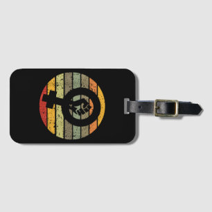 Feminism Symbol Design Retro Vintage, 70s 80s 90s Luggage Tag