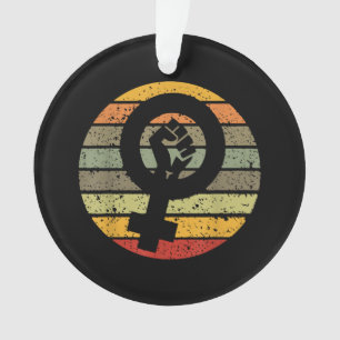 Feminism Symbol Design Retro Vintage, 70s 80s 90s Ornament