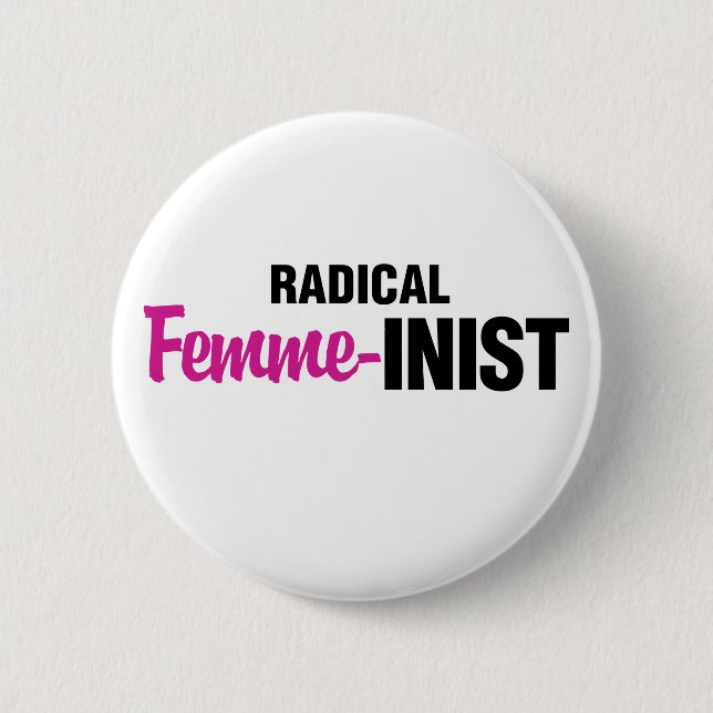 Feminist 6 Cm Round Badge (Front)